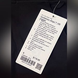 NWT Lululemon Align High-rise Jogger Full Length Size 6 Black